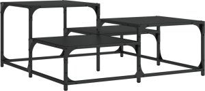 vidaXL Stolik kawowy, czarny, 87,5x87,5x40 cm 6