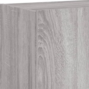 vidaXL Ścienna szafka TV z LED, szary dąb sonoma, 80x35x41 cm 12