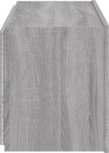 vidaXL Ścienna szafka TV z LED, szary dąb sonoma, 80x35x41 cm 10