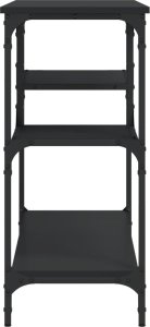 vidaXL Stolik konsolowy z półkami, czarny, 100x35x75 cm 5