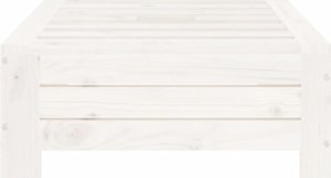 vidaXL Osłona na podstawę parasola ogrodowego, biała, drewno sosnowe 5