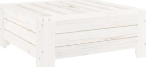 vidaXL Osłona na podstawę parasola ogrodowego, biała, drewno sosnowe 6