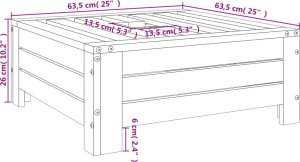 vidaXL Osłona na podstawę parasola ogrodowego, biała, drewno sosnowe 8