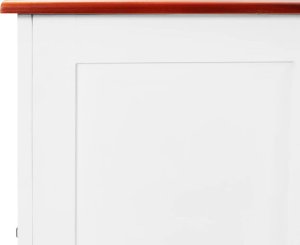 Skrzynia ogrodowa vidaXL Skrzynia z pokrywą, brązowo-biała, lite drewno akacjowe 8