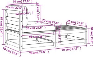 vidaXL Ogrodowa sofa narożna z poduszkami i podnóżkiem 11