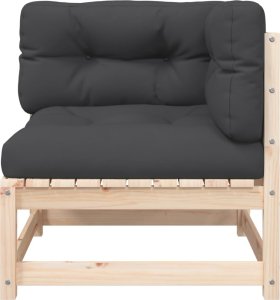 vidaXL Ogrodowa sofa narożna z poduszkami i podnóżkiem 7