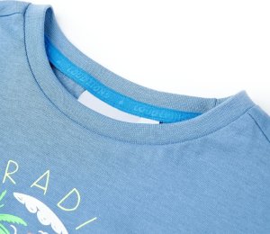 vidaXL Koszulka dziecięca, kolor średni niebieski, 116 3