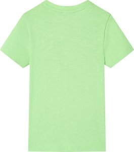 vidaXL Koszulka dziecięca z krótkimi rękawami, neonowy zielony, 116 2