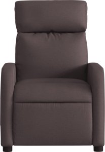 vidaXL Fotel rozkładany, ciemnobrązowy, obity tkaniną 5