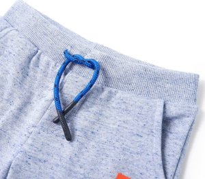 vidaXL Szorty dziecięce ze sznurkiem, niebieski melanż, 128 3