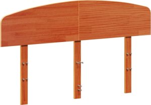 vidaXL Wezgłowie do łóżka, woskowy brąz, 135 cm, lite drewno sosnowe 2