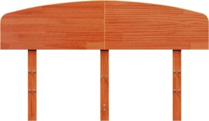 vidaXL Wezgłowie do łóżka, woskowy brąz, 135 cm, lite drewno sosnowe 4