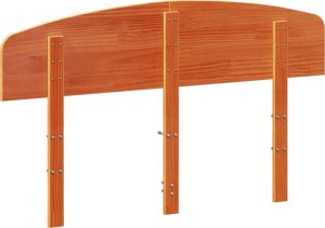 vidaXL Wezgłowie do łóżka, woskowy brąz, 135 cm, lite drewno sosnowe 6