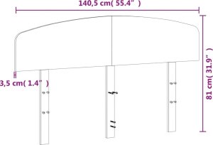 vidaXL Wezgłowie do łóżka, woskowy brąz, 135 cm, lite drewno sosnowe 9
