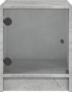 vidaXL Szafki nocne, 2 szt., szklane drzwi, szary beton, 35x37x42 cm 7