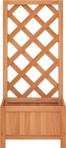 vidaXL Donica z trejażem, brązowa, lite drewno jodłowe 4