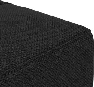 vidaXL 2-osobowa kanapa, 2 poduszki, czarna, tapicerowana tkaniną 9