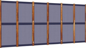vidaXL Parawan 6-panelowy, ciemnoniebieski, 420x180 cm 2