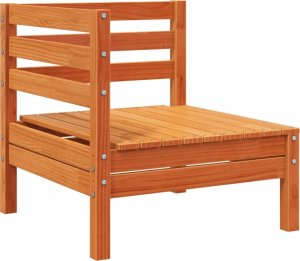 vidaXL Sofa ogrodowa z podnóżkiem, 3-os., woskowy brąz, lita sosna 5