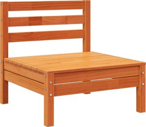 vidaXL Sofa ogrodowa z podnóżkiem, 3-os., woskowy brąz, lita sosna 7