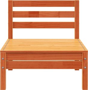 vidaXL Sofa ogrodowa z podnóżkiem, 3-os., woskowy brąz, lita sosna 8