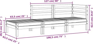 vidaXL Ogrodowa sofa 3-osobowa, lite drewno daglezjowe 12