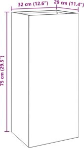 vidaXL Donica srebrna 32x29x75 cm galwanizowana stal 10