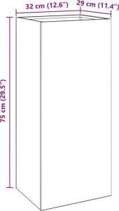 vidaXL Donica, oliwkowa, 32x29x75 cm, stal walcowana na zimno 10