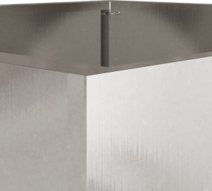 vidaXL Donica, srebrna, 42x38x75 cm, stal nierdzewna 8