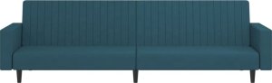 vidaXL 2-osobowa kanapa, niebieska, tapicerowana aksamitem 5