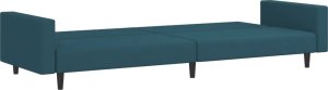 vidaXL 2-osobowa kanapa, niebieska, tapicerowana aksamitem 6