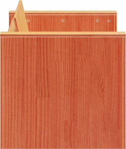 vidaXL Sofa ogrodowa, 2-osobowa, woskowy brąz, 134x60x62 cm, sosnowa 5