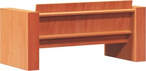 vidaXL Sofa ogrodowa, 2-osobowa, woskowy brąz, 134x60x62 cm, sosnowa 6