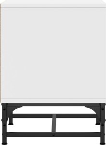 vidaXL Szafka nocna ze szklanymi drzwiami, biała, 35x37x50 cm 7