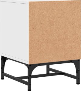 vidaXL Szafka nocna ze szklanymi drzwiami, biała, 35x37x50 cm 8