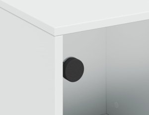 vidaXL Szafka nocna ze szklanymi drzwiami, biała, 35x37x50 cm 9