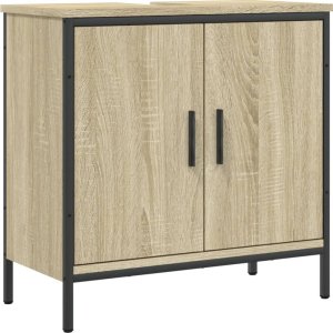 vidaXL Szafka pod umywalkę, dąb sonoma, 60x30x60 cm 2