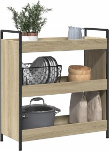 vidaXL Wózek kuchenny, dąb sonoma 70x30x82 cm 5