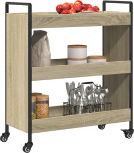 vidaXL Wózek kuchenny, dąb sonoma 70x30x82 cm 6