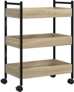 vidaXL Wózek kuchenny, dąb sonoma 50x30x70 cm 2