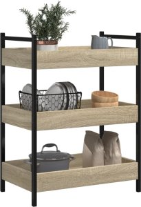 vidaXL Wózek kuchenny, dąb sonoma 50x30x70 cm 5