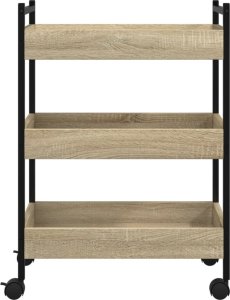 vidaXL Wózek kuchenny, dąb sonoma 50x30x70 cm 7