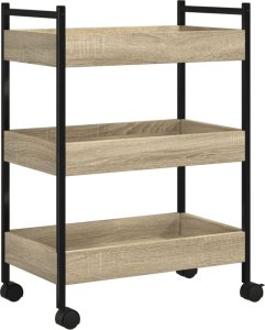 vidaXL Wózek kuchenny, dąb sonoma 50x30x70 cm 9