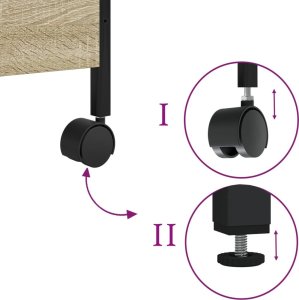 vidaXL Wózek kuchenny, dąb sonoma 50x30x70 cm 10