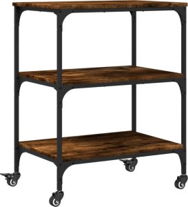 vidaXL Wózek kuchenny, przydymiony dąb, 60x41x76 cm 2