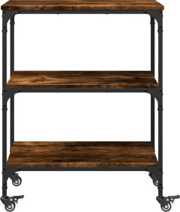 vidaXL Wózek kuchenny, przydymiony dąb, 60x41x76 cm 7