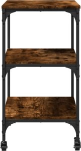 vidaXL Wózek kuchenny, przydymiony dąb, 60x41x76 cm 8