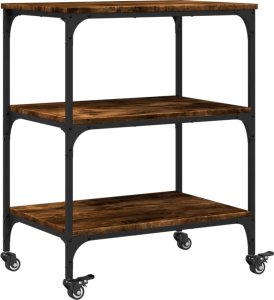 vidaXL Wózek kuchenny, przydymiony dąb, 60x41x76 cm 9