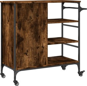 vidaXL Wózek kuchenny, przydymiony dąb, 87,5x38,5x84,5 cm 11