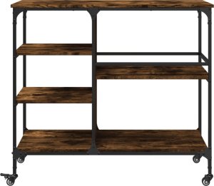 vidaXL Wózek kuchenny, przydymiony dąb, 100x45x89,5 cm 7